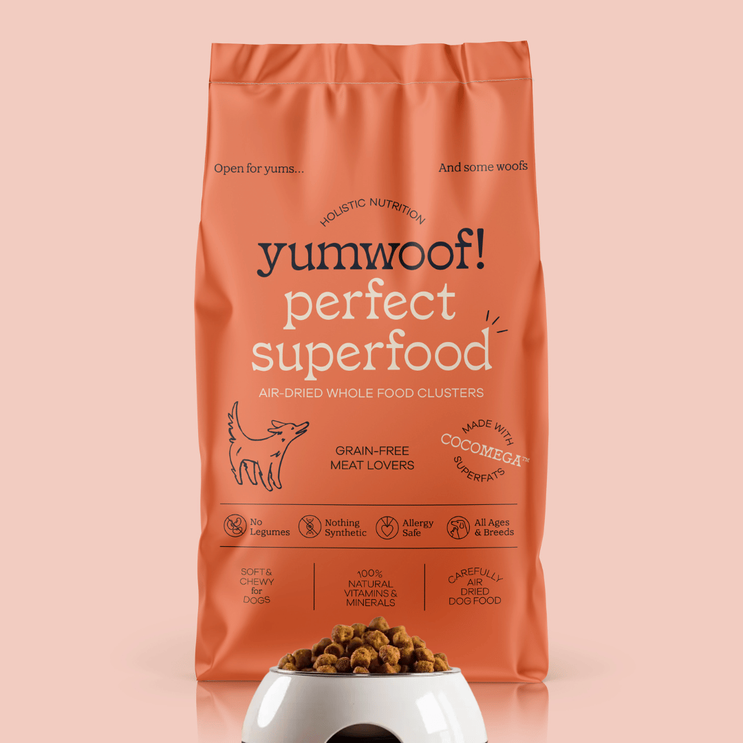 Yumwoof Natural Pet Food - Perfect Superfood Air-Dried Dog Food: Meat Lovers / Full bag (7 lbs)